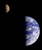 Moon and Earth